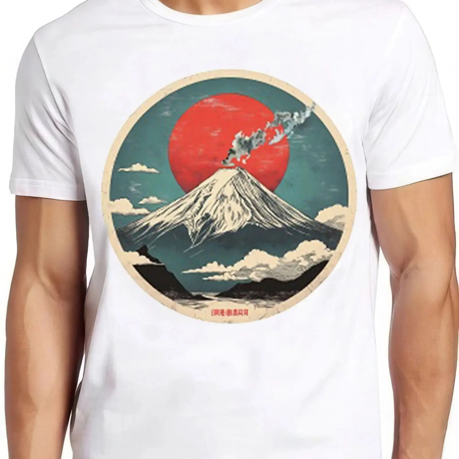 Vintage Fashion Tokyo - เสื้อยืดฟูจิ ซัน เมาน์ท ญี่ปุ่น ภูเขาไฟอันโด่งดัง โตเกียว