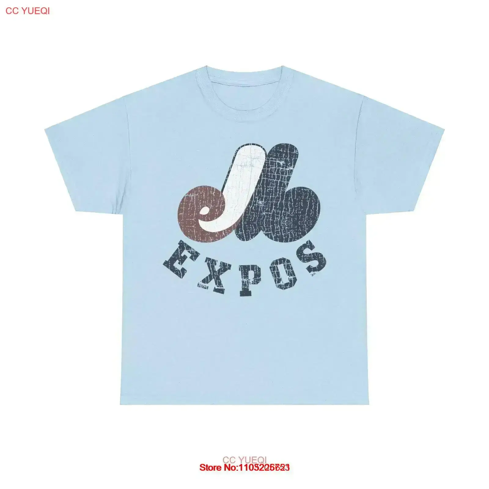 Vintage Fashion Logos - เสื้อยืดเบสบอลลายโลโก้ Distressed ของ Montreal Expos สไตล์วินเทจ