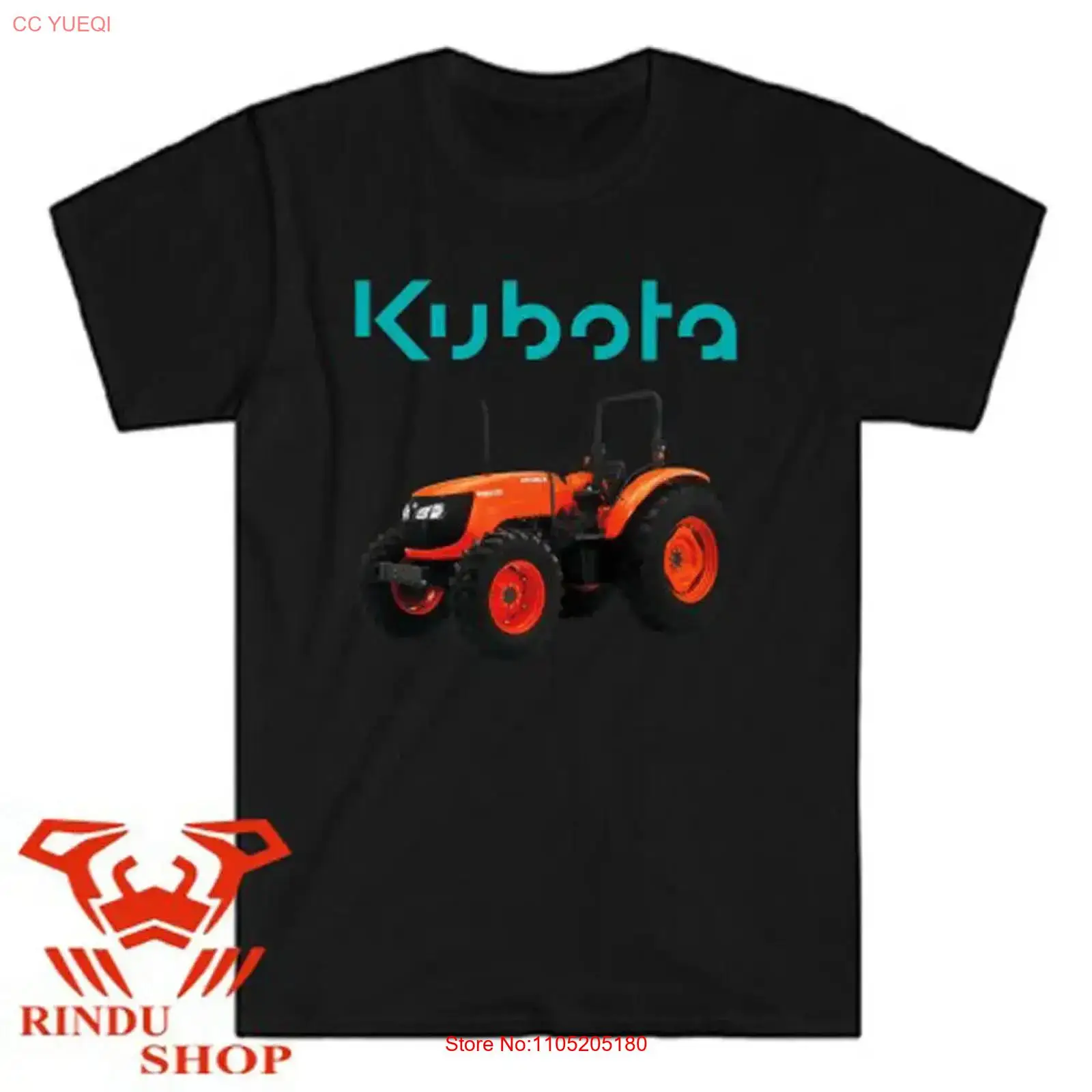 Vintage Fashion Logos - เสื้อยืดสีดำผู้ชายลายโลโก้รถแทรกเตอร์คูโบต้า ไซส์ S ถึง 3XL สไตล์วินเทจ
