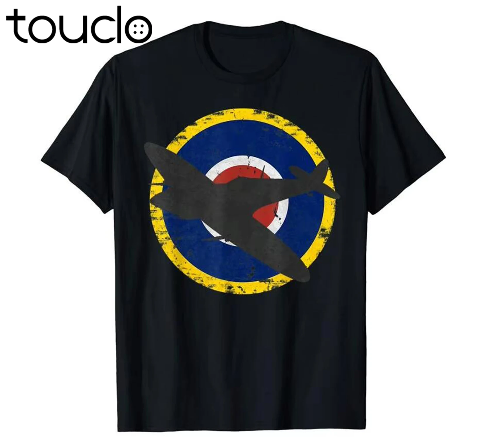 Vintage Fashion Logos - เสื้อยืด Spitfire ของอังกฤษ ยุคสงครามโลกครั้งที่ 2 ลายเครื่องบินรบ