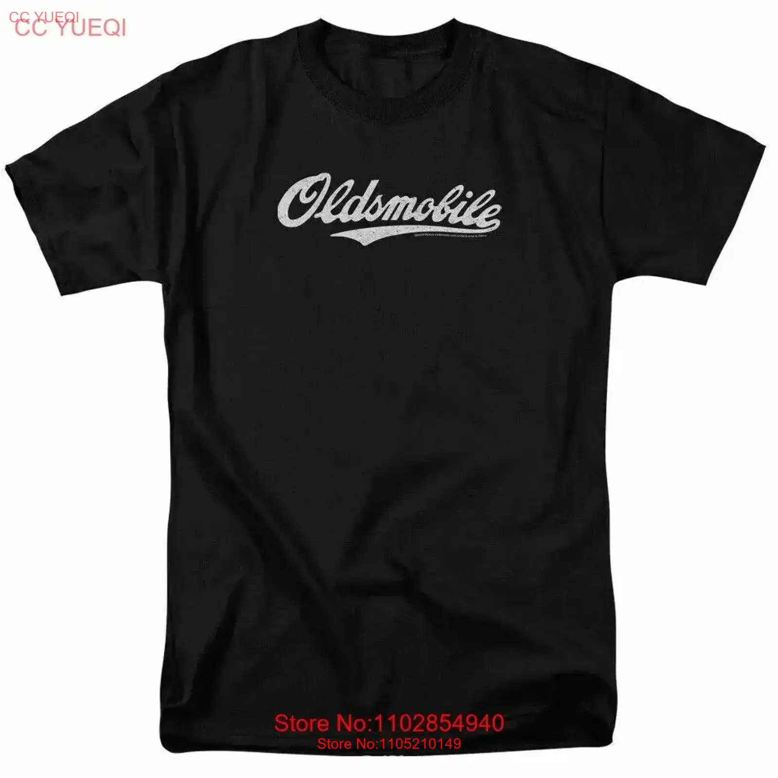 Vintage Fashion Logos - เสื้อยืดลายโลโก้ Oldsmobile Cursive สำหรับผู้ชาย ลิขสิทธิ์แท้ ลายรถยนต์