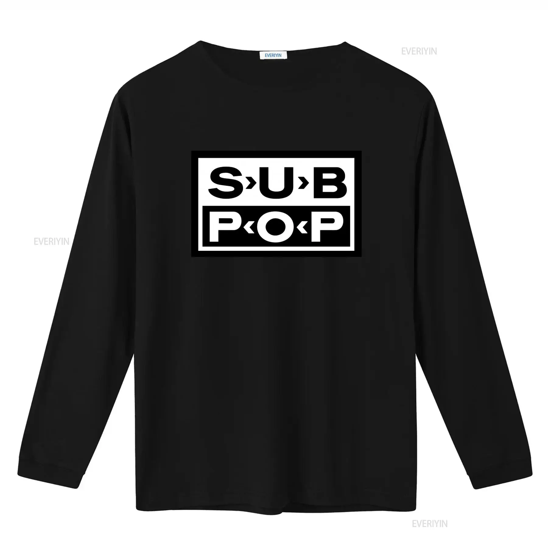 เสื้อยืดโลโก้ Sub Pop สีดำ พิม - Vintage Fashion Logos บทวิจารณ์และราคา