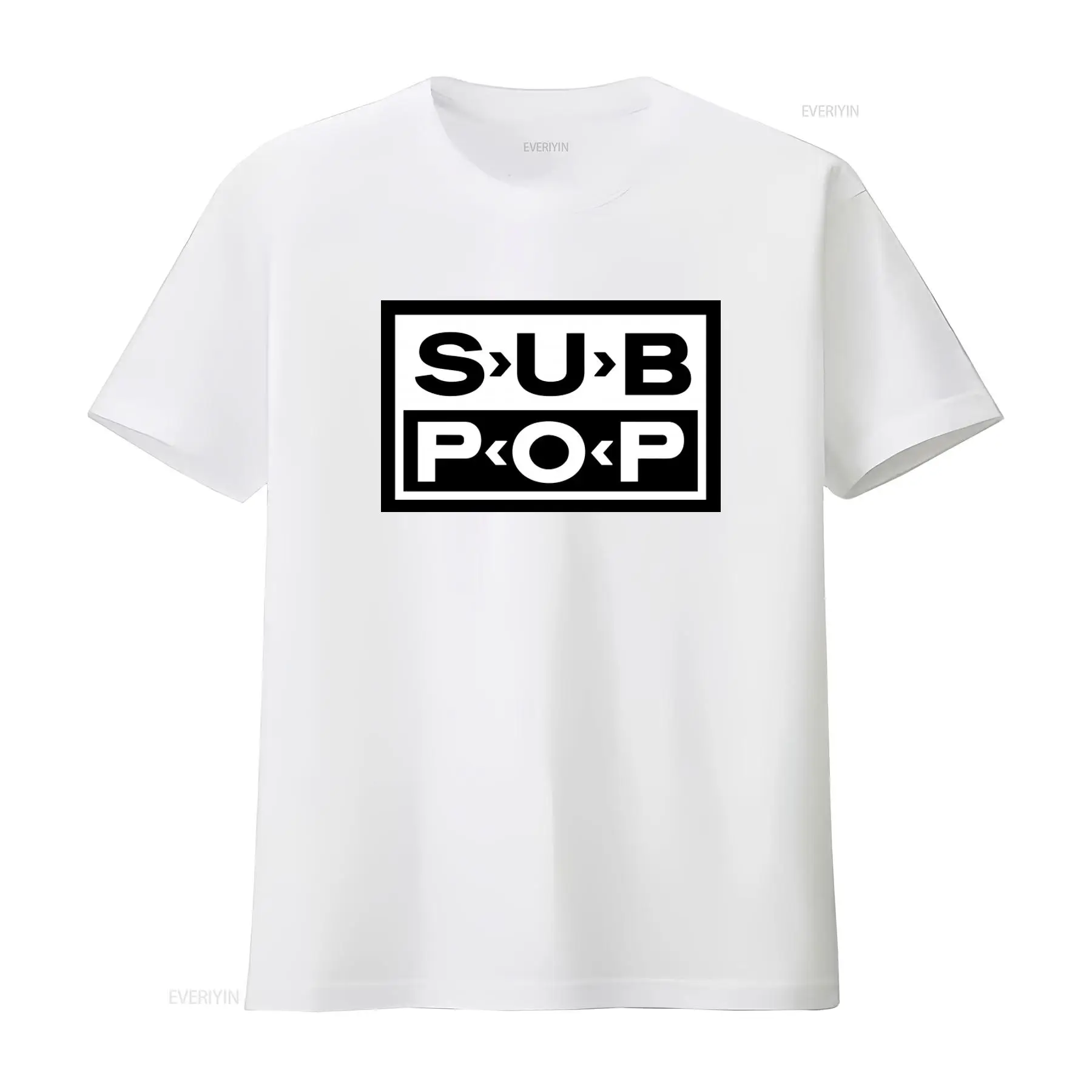 เสื้อยืดโลโก้ Sub Pop สีดำ พิม - Vintage Fashion Logos บทวิจารณ์และราคา