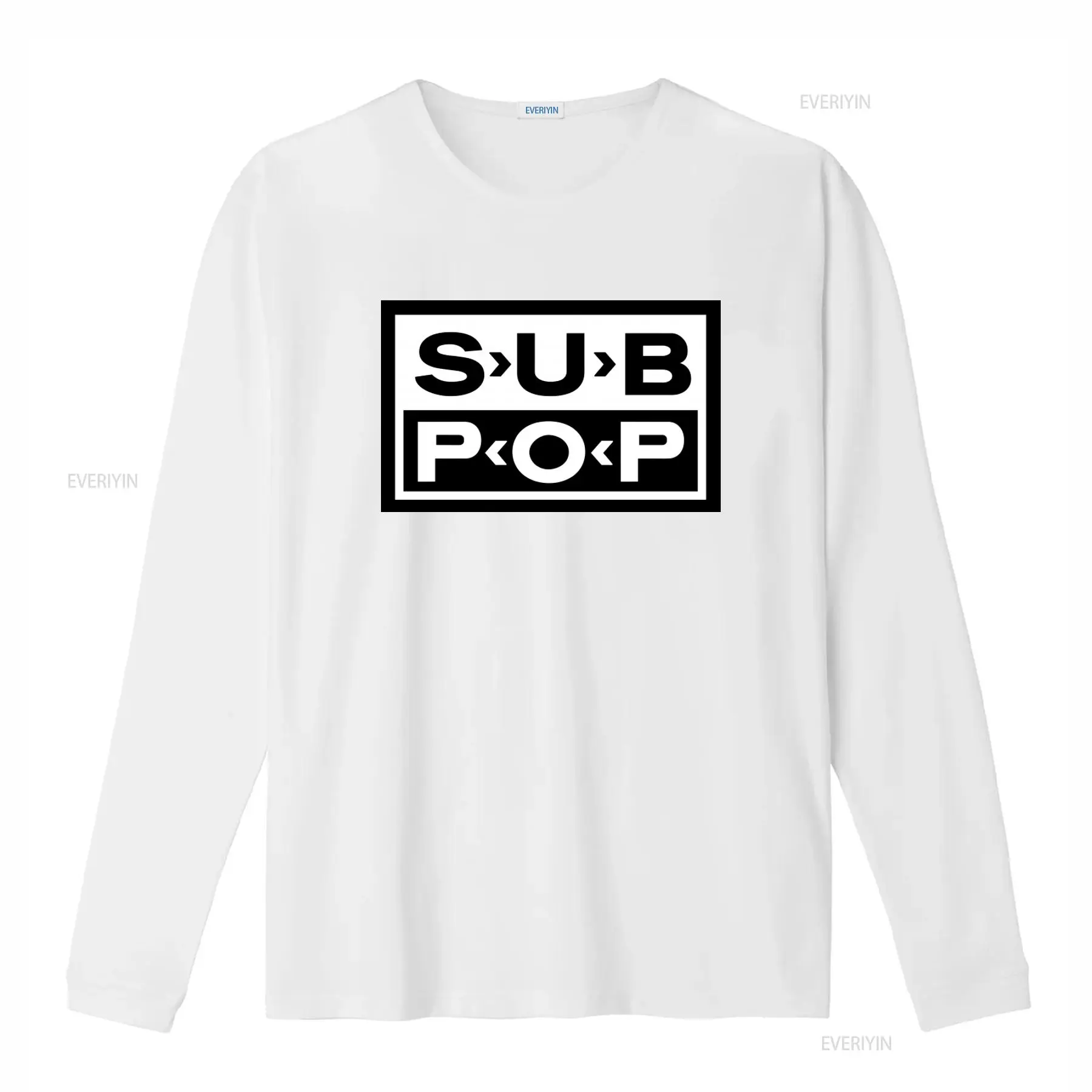 เสื้อยืดโลโก้ Sub Pop สีดำ พิม - Vintage Fashion Logos บทวิจารณ์และราคา