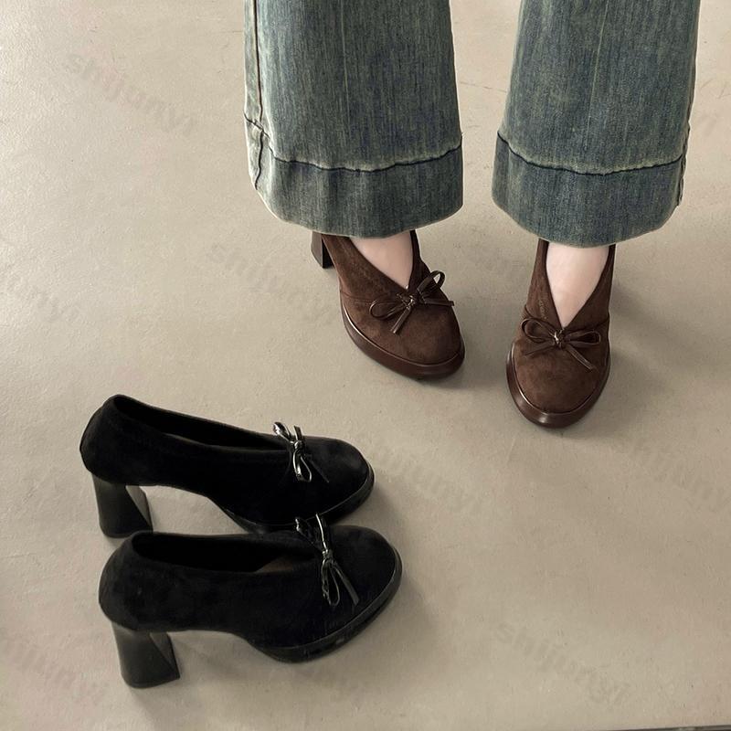 รองเท้าส้นสูงผู้หญิง ฤดูใบไม้ผ - Vintage Outdoor Fashion บทวิจารณ์และราคา