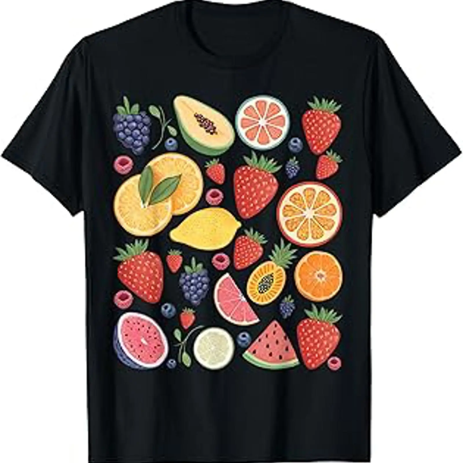 เสื้อยืดลายผลไม้สไตล์วินเทจน่า - Vintage Fashion Collage บทวิจารณ์และราคา