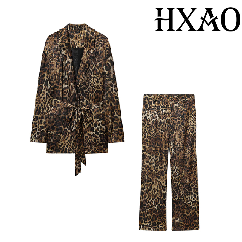 ชุดเซ็ตเสื้อผ้าลายเสือดาว HXAO - Vintage Trench Coat บทวิจารณ์และราคา