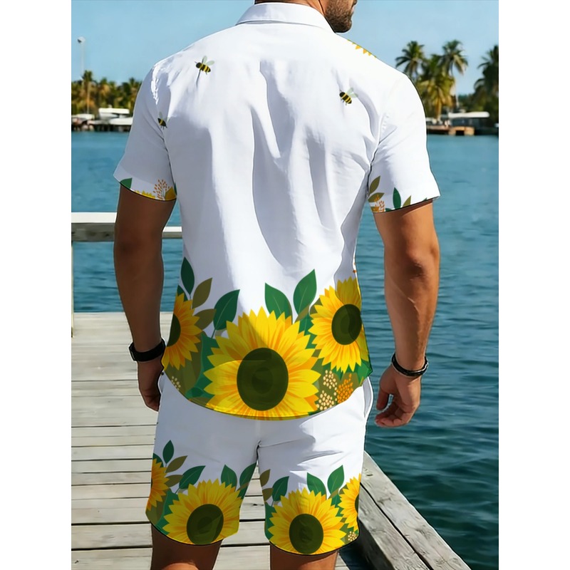 ชุดเสื้อเชิ้ตและกางเกงขาสั้นลา - Printed Floral Shirt บทวิจารณ์และราคา