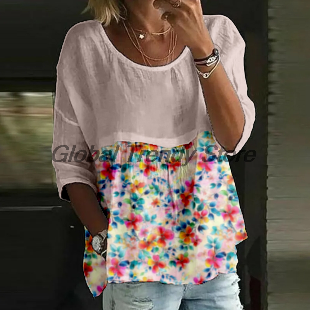 เสื้อเชิ้ตแขน 3/4 พิมพ์ลายดอกไ - Printed Floral Shirt บทวิจารณ์และราคา