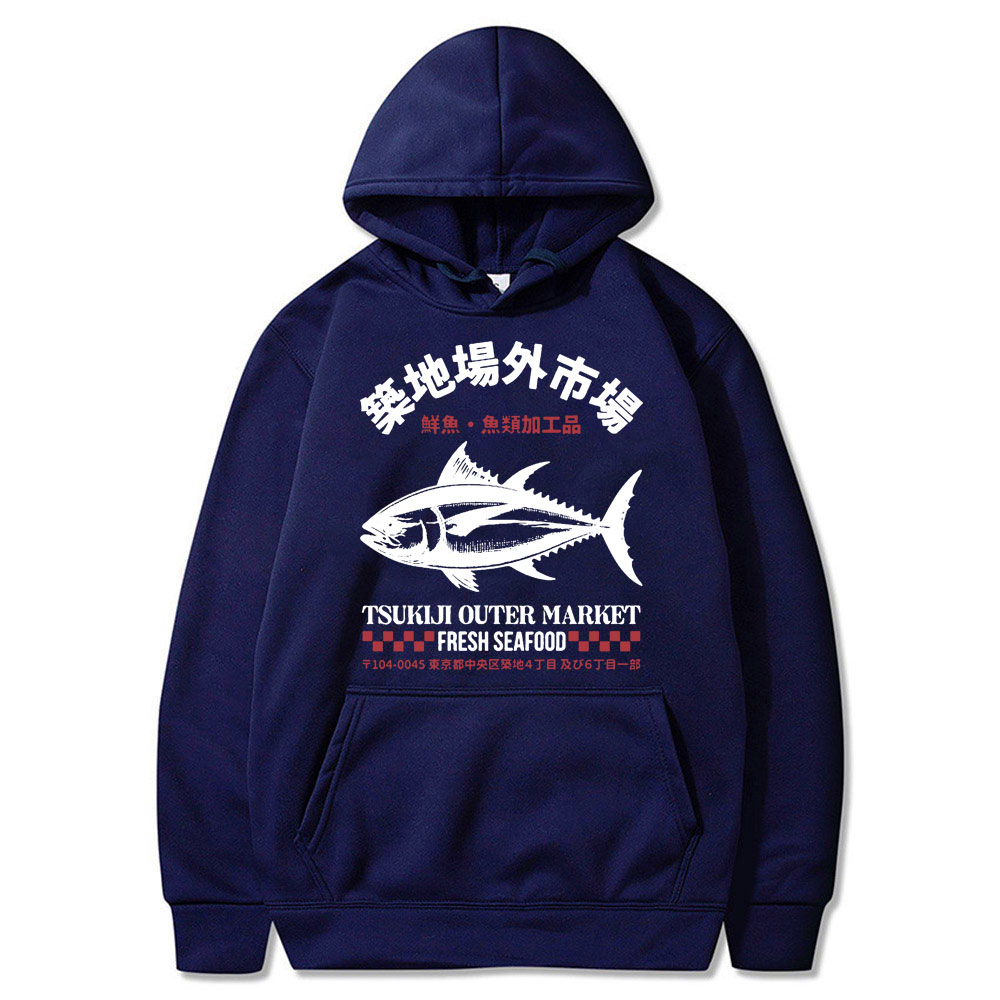 เสื้อมีฮู้ดลายปลาญี่ปุ่น Tsuki - Vintage Fashion Market บทวิจารณ์และราคา