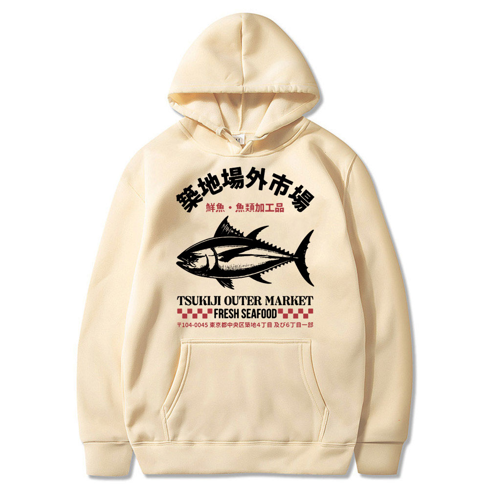 เสื้อมีฮู้ดลายปลาญี่ปุ่น Tsuki - Vintage Fashion Market บทวิจารณ์และราคา