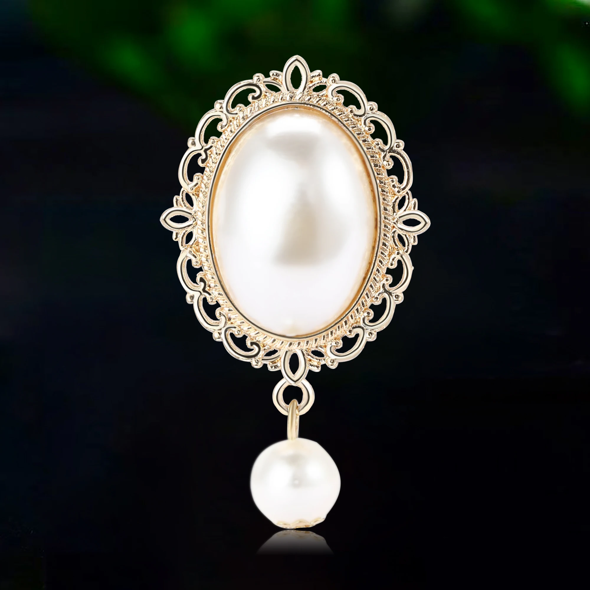 Vintage Pearlรูปไข่Baroqueเข็ม - Vintage Fashion Events บทวิจารณ์และราคา