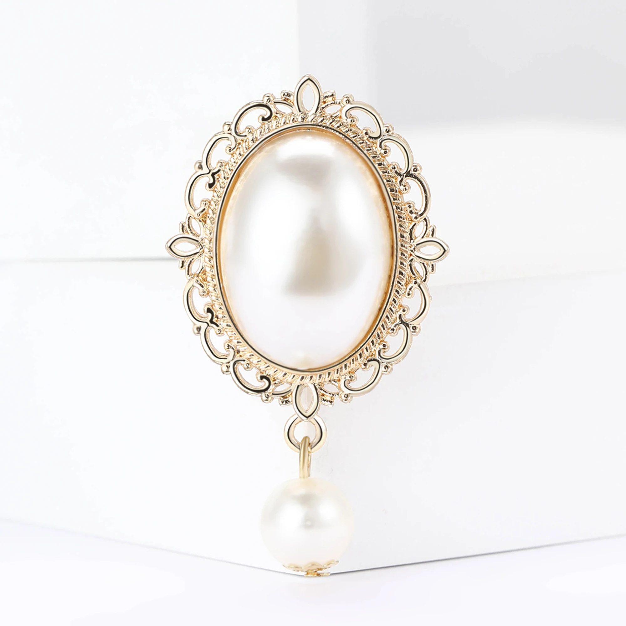 Vintage Pearlรูปไข่Baroqueเข็ม - Vintage Fashion Events บทวิจารณ์และราคา
