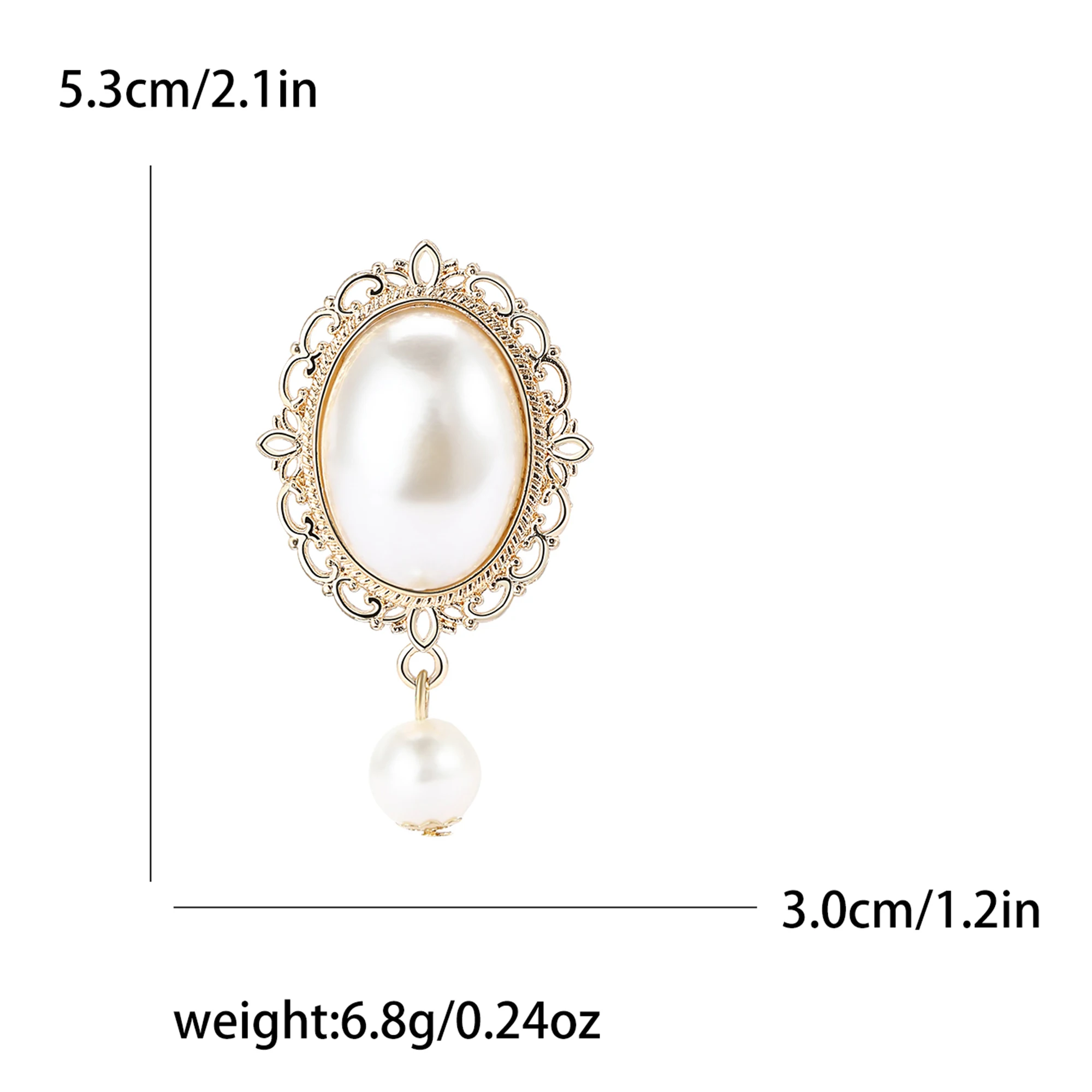 Vintage Pearlรูปไข่Baroqueเข็ม - Vintage Fashion Events บทวิจารณ์และราคา
