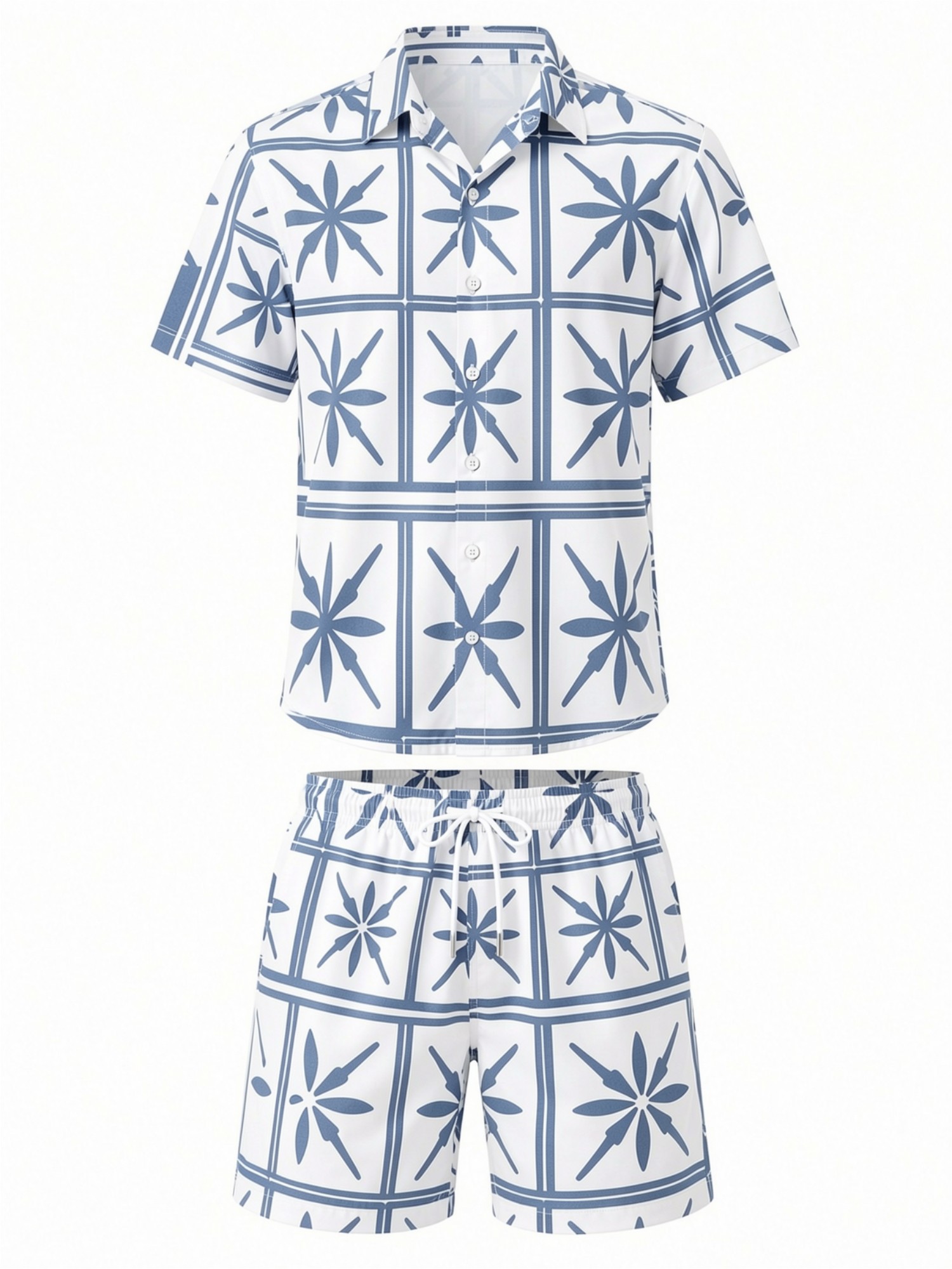 ชุดเสื้อเชิ้ตแขนสั้นลายดอกไม้ส - Printed Floral Shirt บทวิจารณ์และราคา