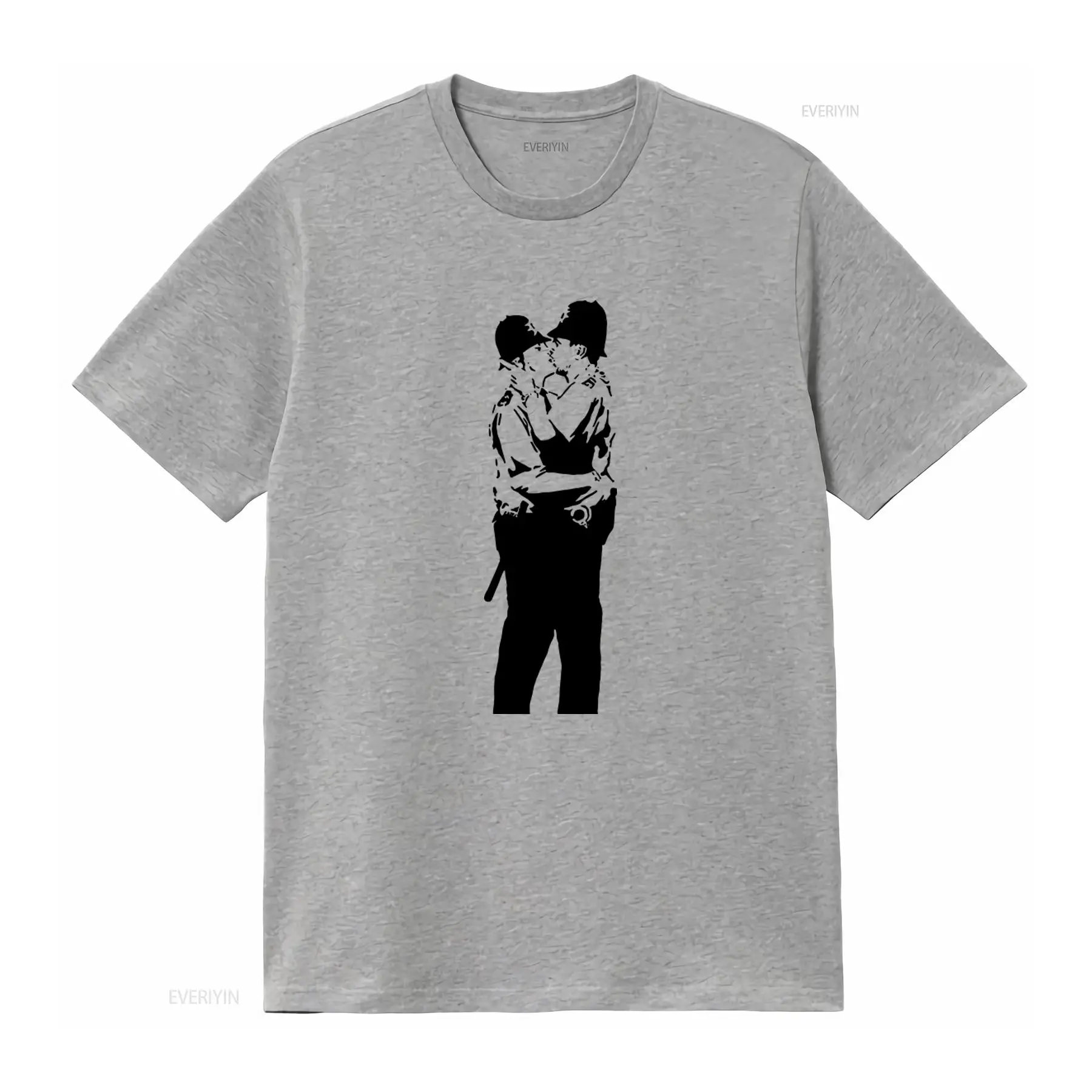 เสื้อยืดพิมพ์ลาย Banksy Kissin - Vintage Fashion Art บทวิจารณ์และราคา