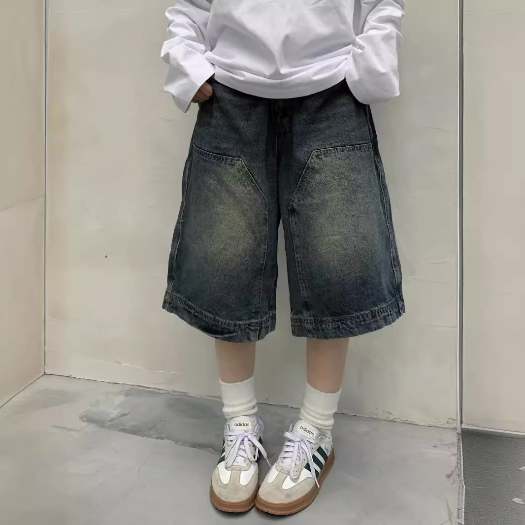 กางเกงยีนส์ขาสั้นทรงหลวมสไตล์ว - Vintage Fashion Jeans บทวิจารณ์และราคา