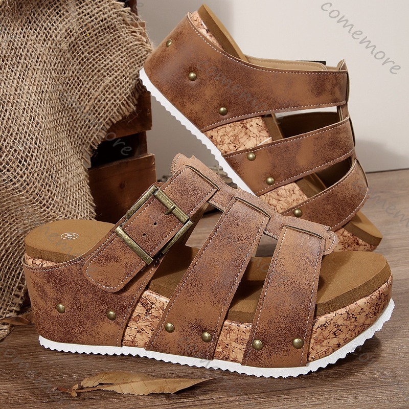 รองเท้าส้นเตารีดแบบสวมเปิดนิ้ว - Vintage Outdoor Fashion บทวิจารณ์และราคา