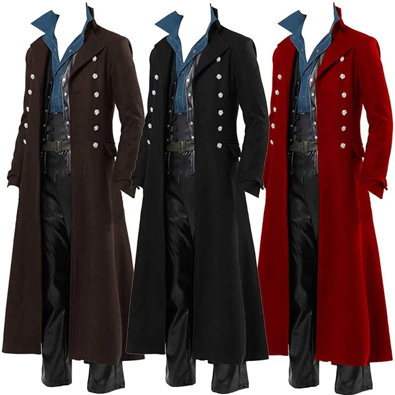 ชุดคอสเพลย์โจรสลัดยุคกลางสำหรั - Vintage Trench Coat บทวิจารณ์และราคา