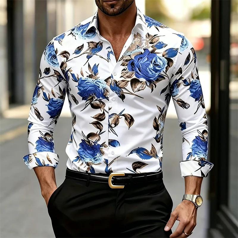 เสื้อเชิ้ตคอปกแขนยาวผู้ชายพิมพ - Printed Floral Shirt บทวิจารณ์และราคา