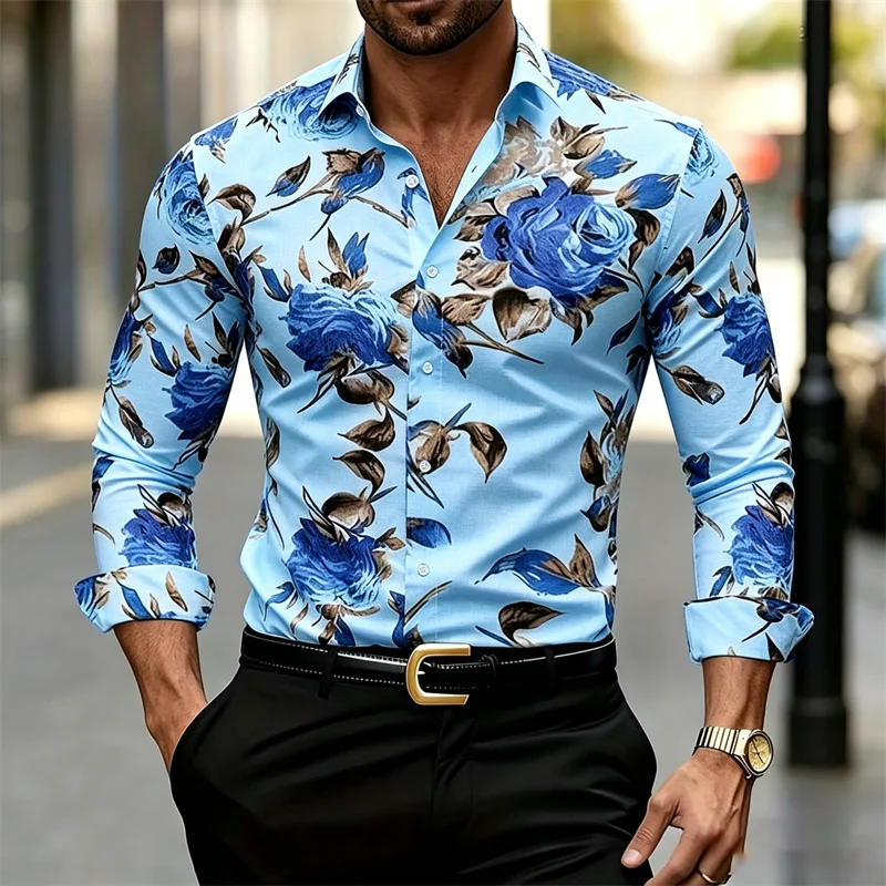 เสื้อเชิ้ตคอปกแขนยาวผู้ชายพิมพ - Printed Floral Shirt บทวิจารณ์และราคา