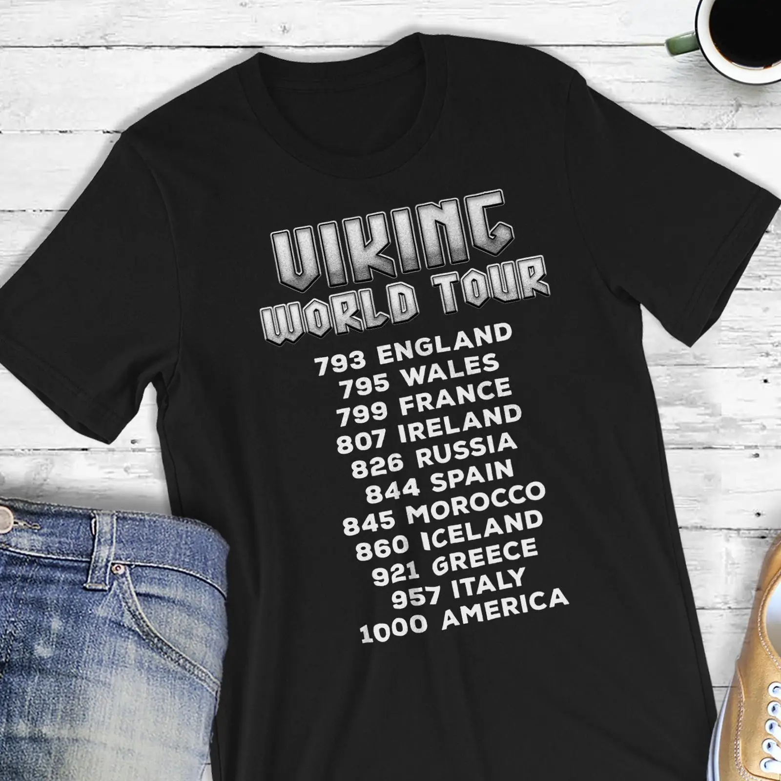 เสื้อยืด Viking World Tour ตำน - Vintage Fashion History บทวิจารณ์และราคา