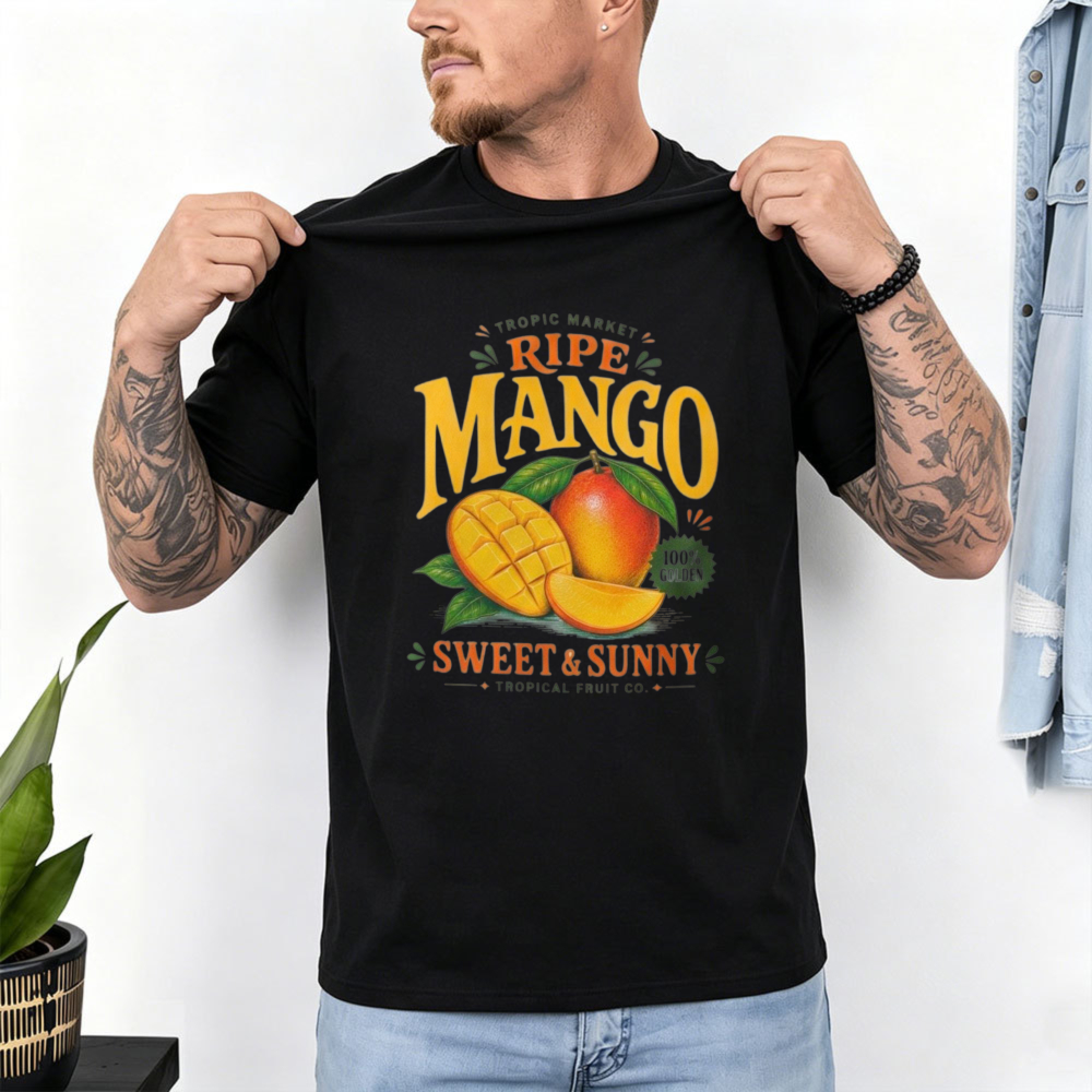 เสื้อยืดลายกราฟิกผลไม้มะม่วงสุ - Vintage Fashion Market บทวิจารณ์และราคา