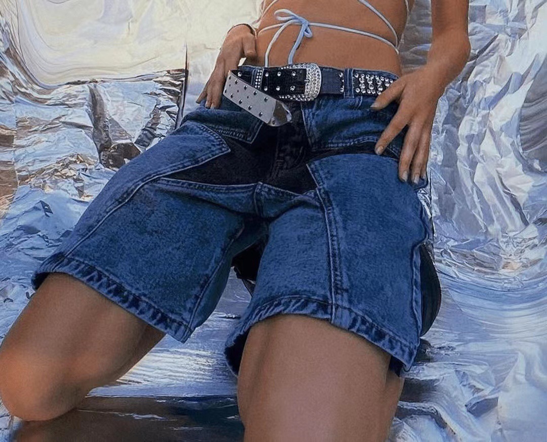 กางเกงยีนส์ขาสั้นผู้หญิงลายปะต - Vintage Fashion Jeans บทวิจารณ์และราคา